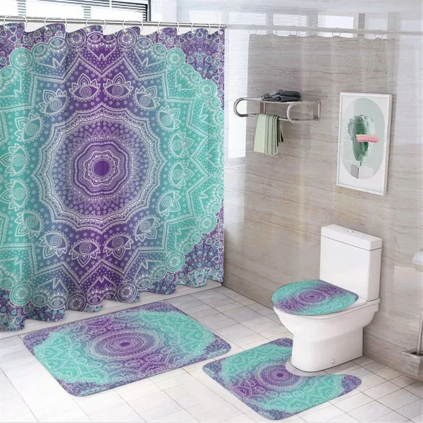 Ornate Hippie on a shower curtain