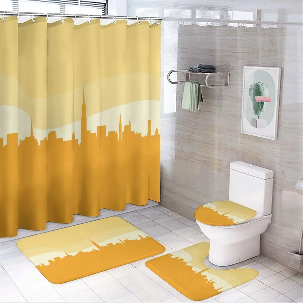 Panoramic Silhouette Cityscape — Your design