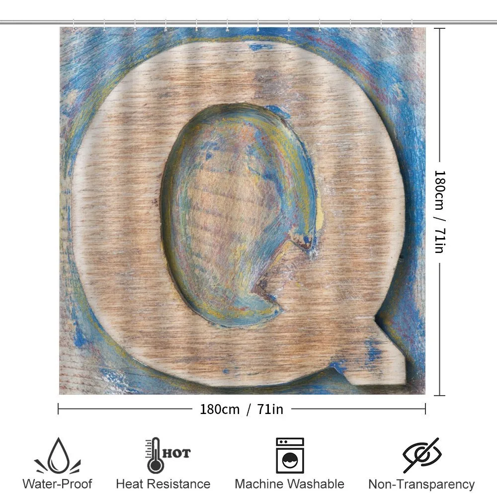 Q Uppercase Worn Wood — Detail 2