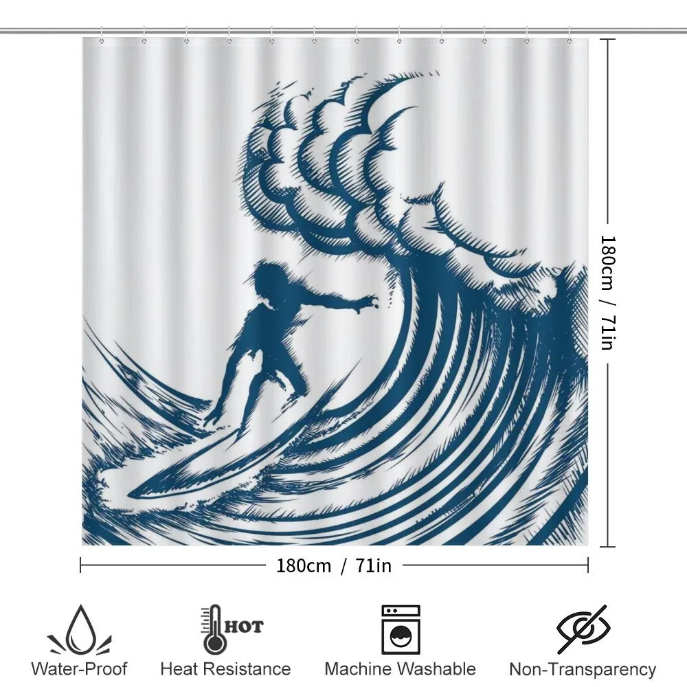 Riding a Big Wave Art — Detail 2