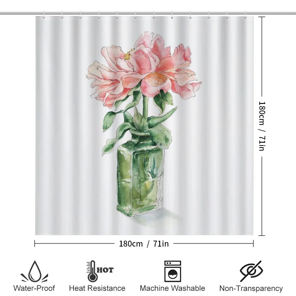 Rose Flower Drawing in Vase — Detail 2