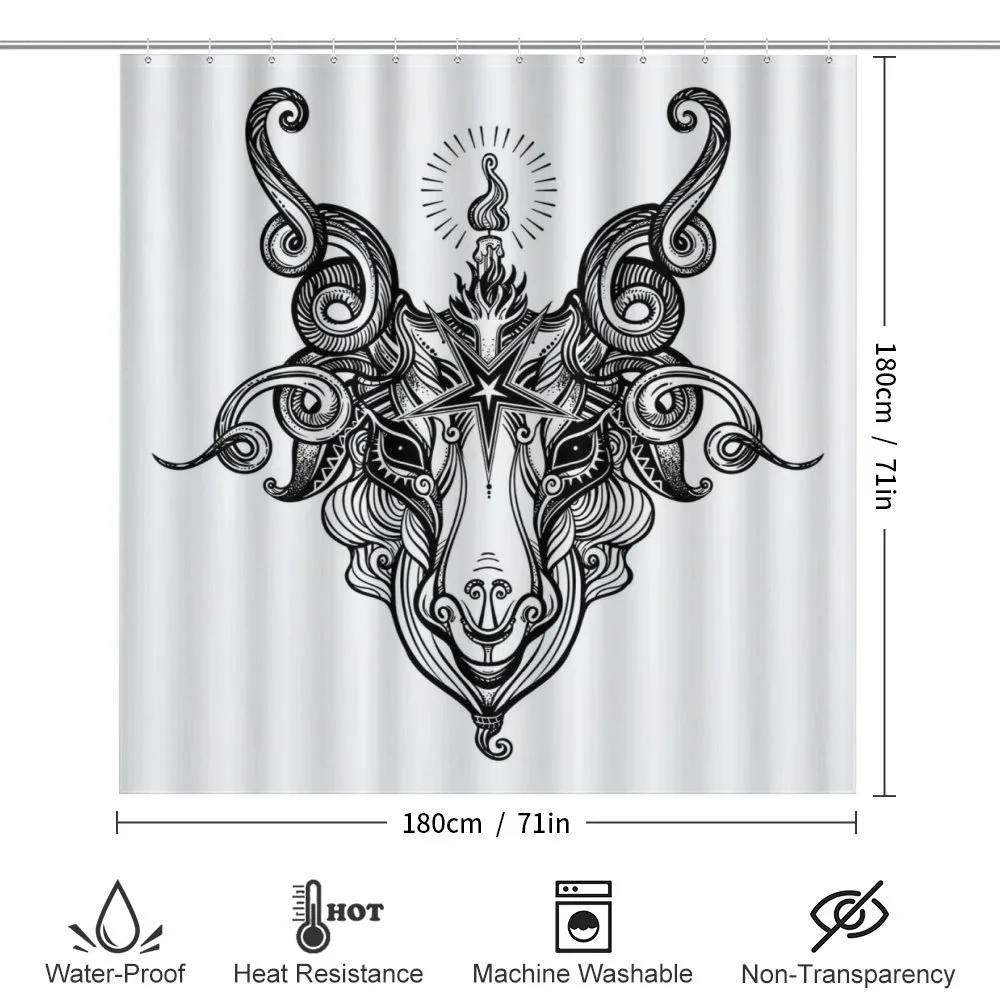 Satanic Goat Head Sketch — Detail 2