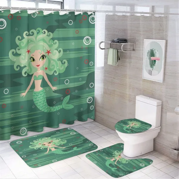 Starfish Sea Cartoon on a shower curtain