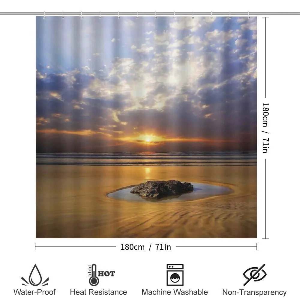 Sunbeams Cloudy Sky Sea — Detail 2