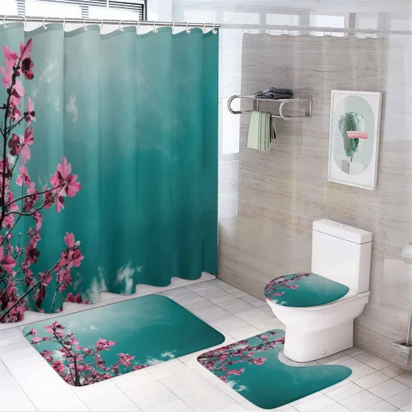 Sunny Sky Exotic Summer on a shower curtain