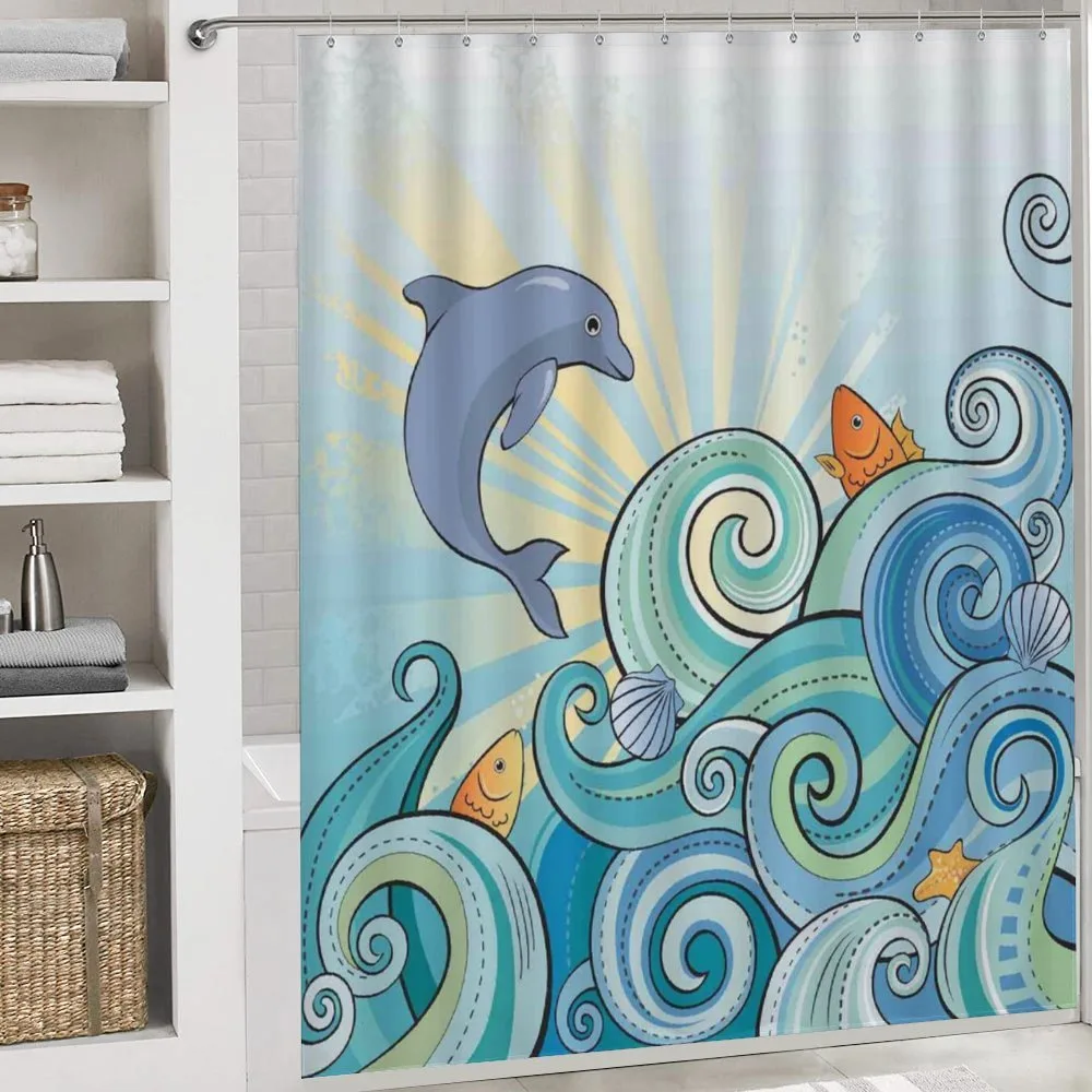 Cartoon Dolphin Ocean — Detail 4
