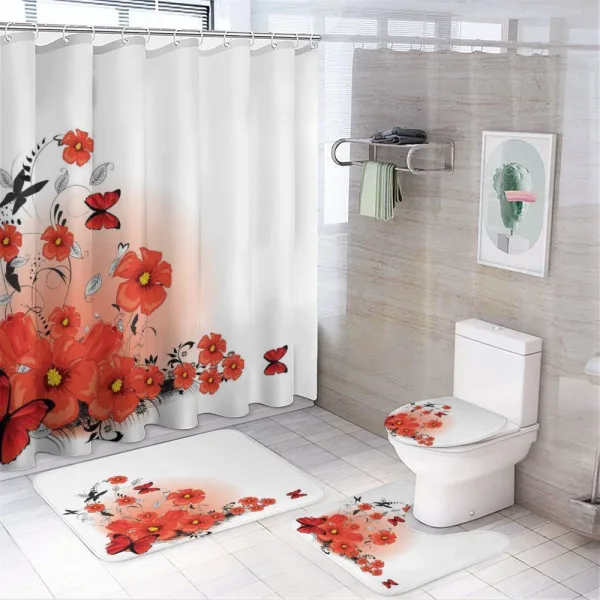 Cartoon Poppy Fresh Art on a shower curtain