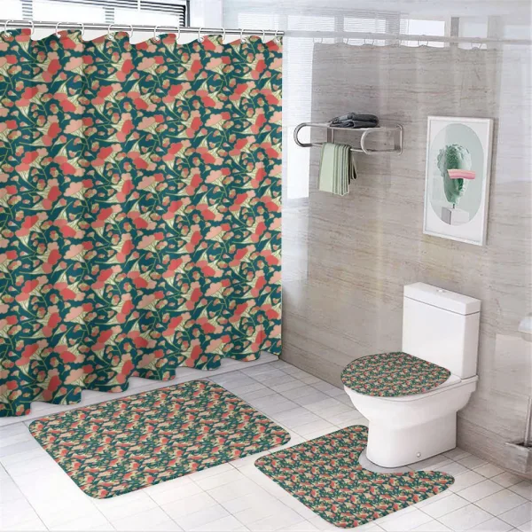 Cartoon Surreal Shapes on a shower curtain