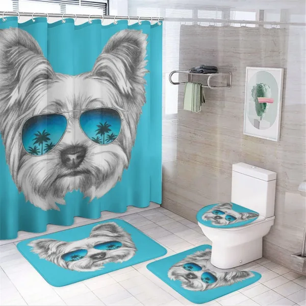 Cool Sunglasses Artwork on a shower curtain
