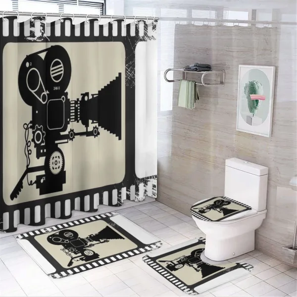 Film Frame Deisgn on a shower curtain