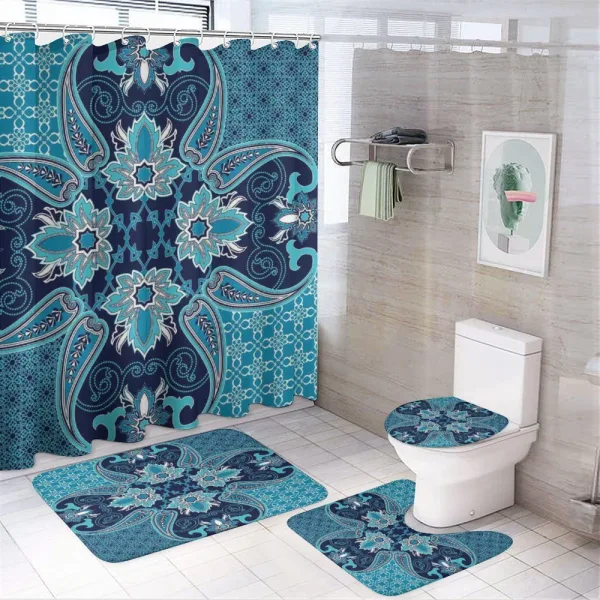 Floral Paisley Bohemic on a shower curtain