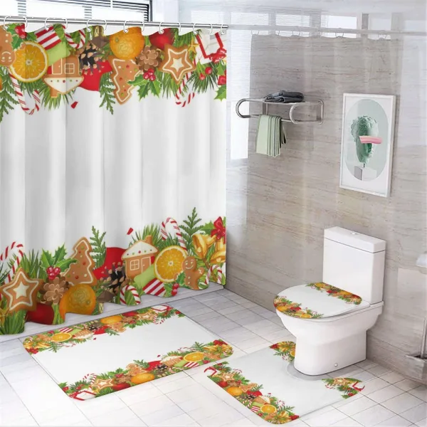 Gingerbread Theme on a shower curtain