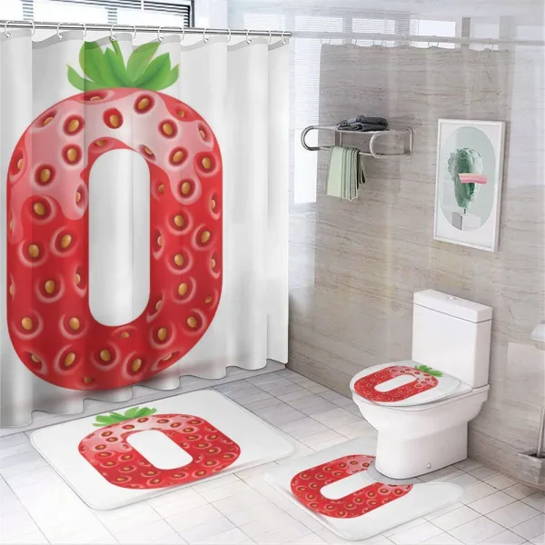 Healthy Food Nubmer 0 on a shower curtain