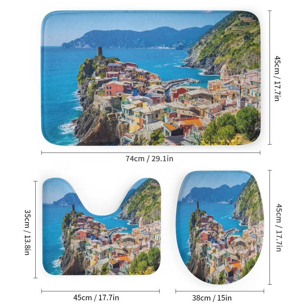 Italy Houses Cliff and Sea — Detail 1