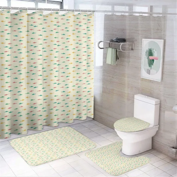 Kids Colorful Wildlife on a shower curtain