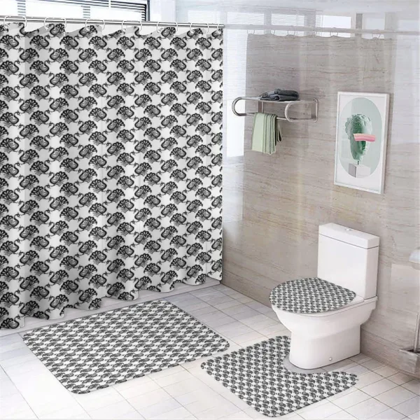 South Animals on a shower curtain