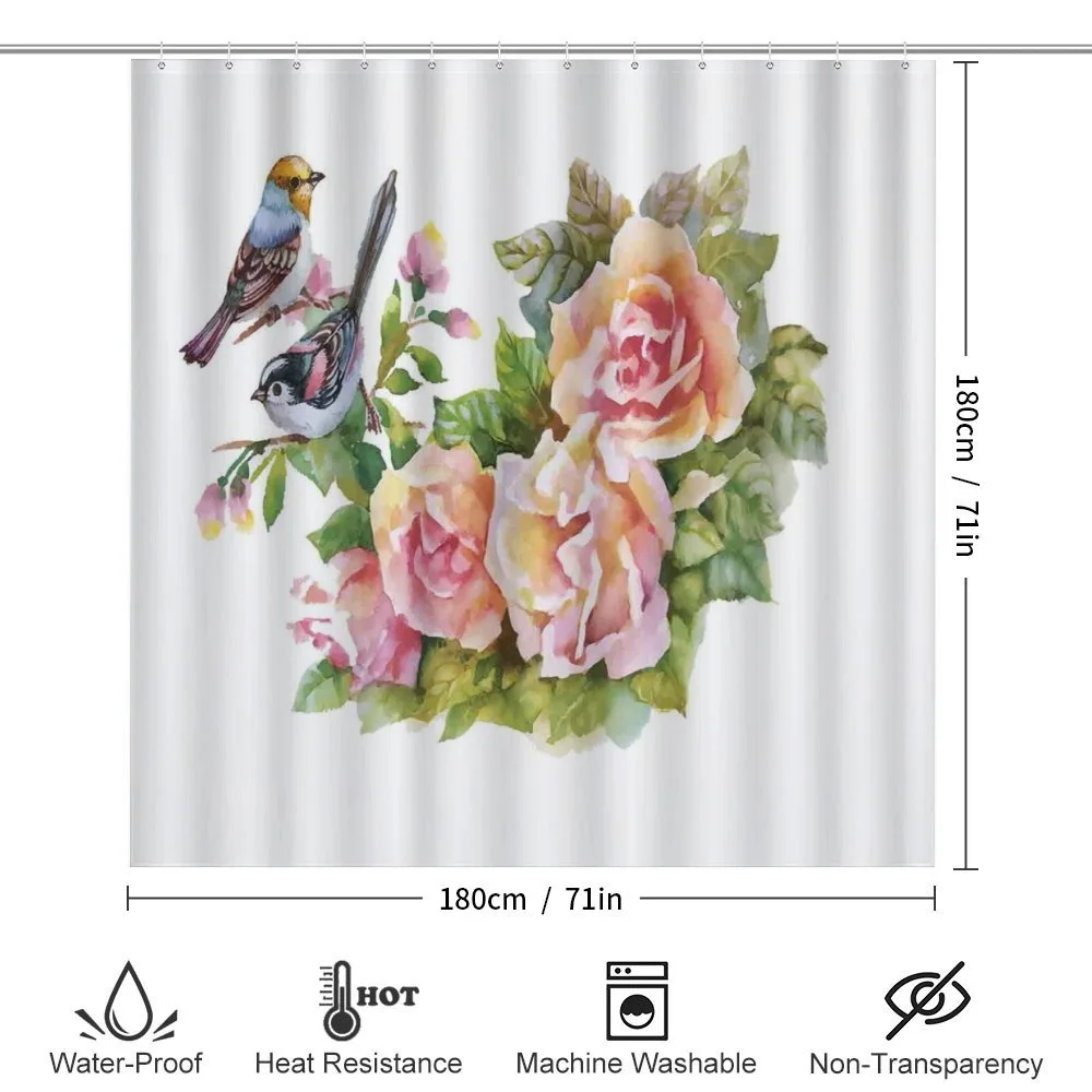 Sparrows on Roses — Detail 2