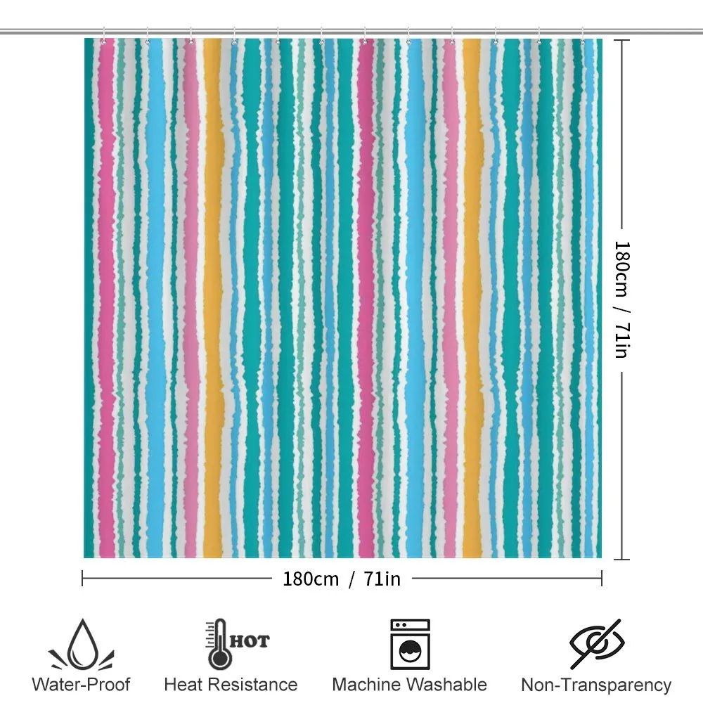 Stripes in Aquatic Colors — Detail 2