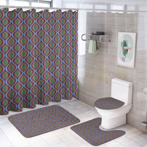 Symmetrical Shapes on a shower curtain