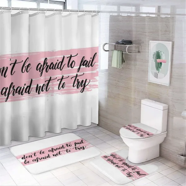 Try Motivation Words on a shower curtain
