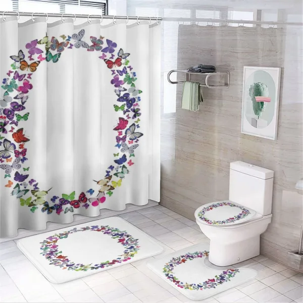 ABC of Summer Nature on a shower curtain