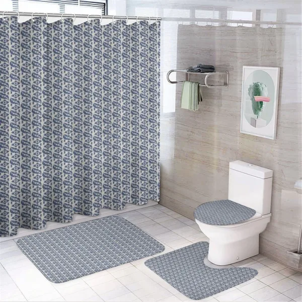 Antique Motifs Leaves on a shower curtain