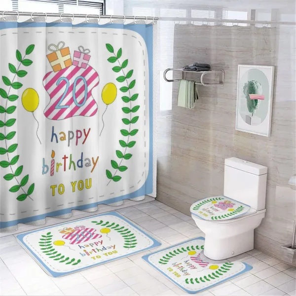 Birthday 20 Years on a shower curtain