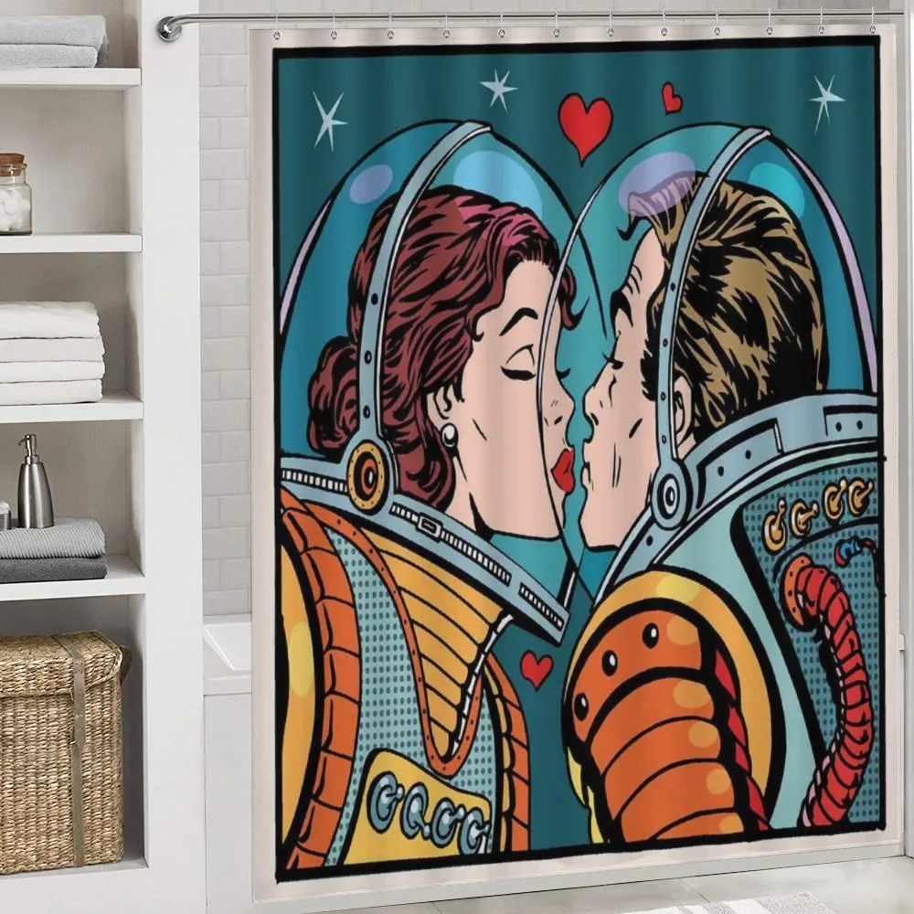 Cartoon Kiss in Space — Detail 4