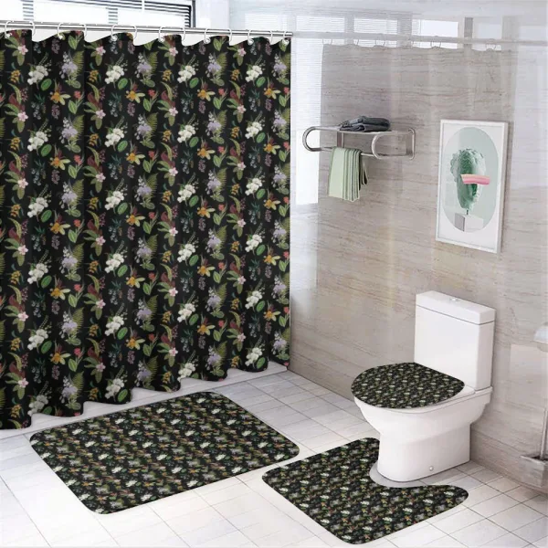 Exotic Composition Botanical on a shower curtain