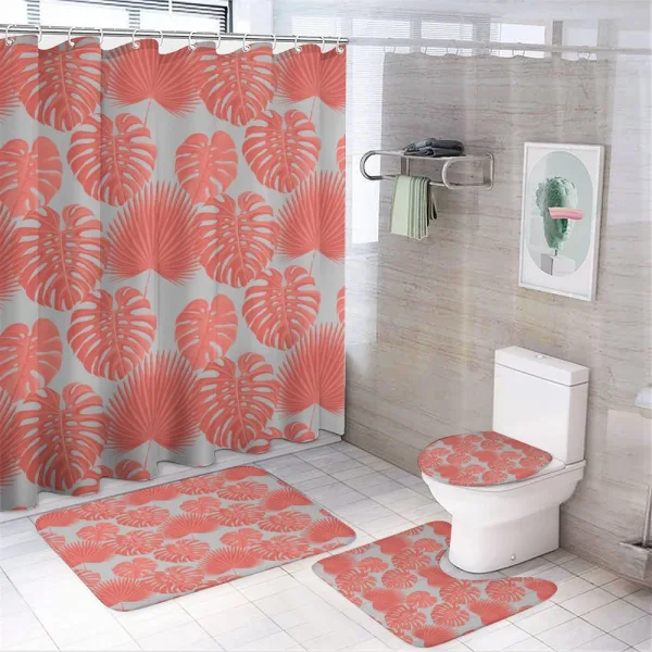 Exotic Monstera Plantation on a shower curtain
