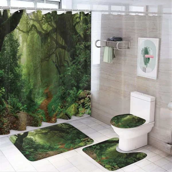 Forest in Asia Touristic on a shower curtain