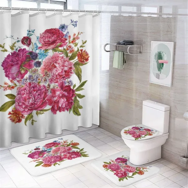 Gentle Summer Flora on a shower curtain