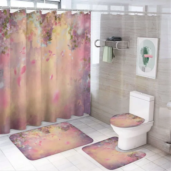 Japanese Flourishing Spring on a shower curtain