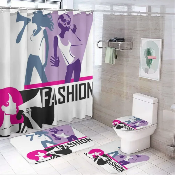 Modern Lady Fashion on a shower curtain