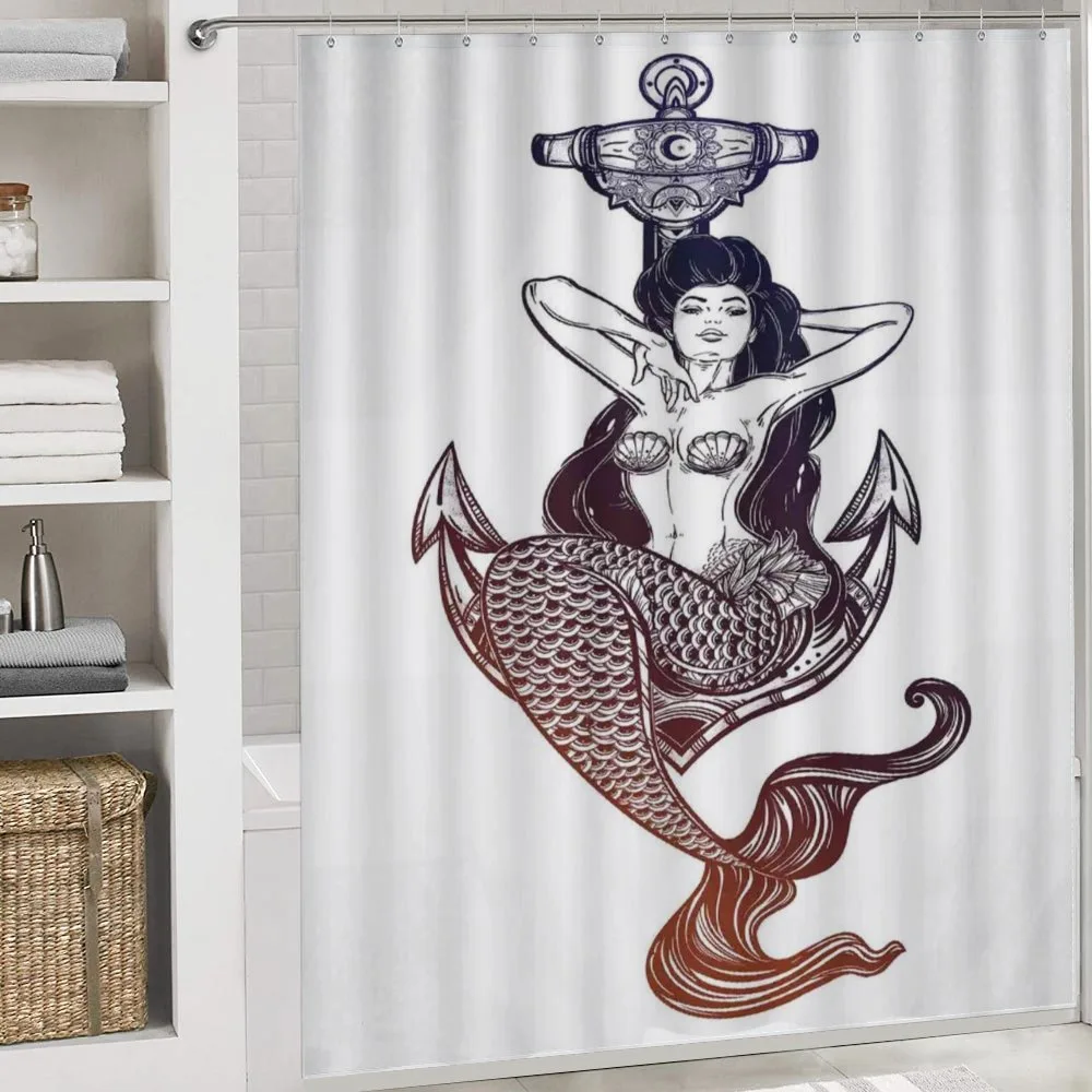 Monochrome Mermaid Motif — Detail 4