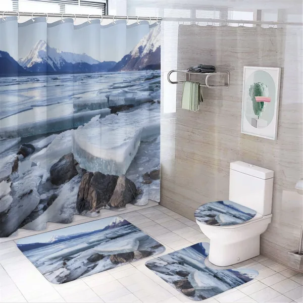 Nort American Winter on a shower curtain