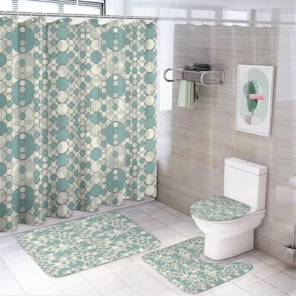 Pale Toned Lattice on a shower curtain