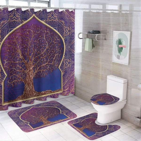Retro Eastern Branches on a shower curtain