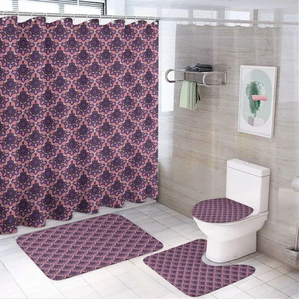 Rococo Mandala Style on a shower curtain