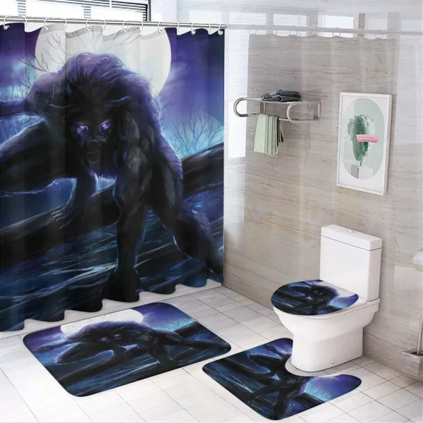 Surreal Werewolf Eyes on a shower curtain