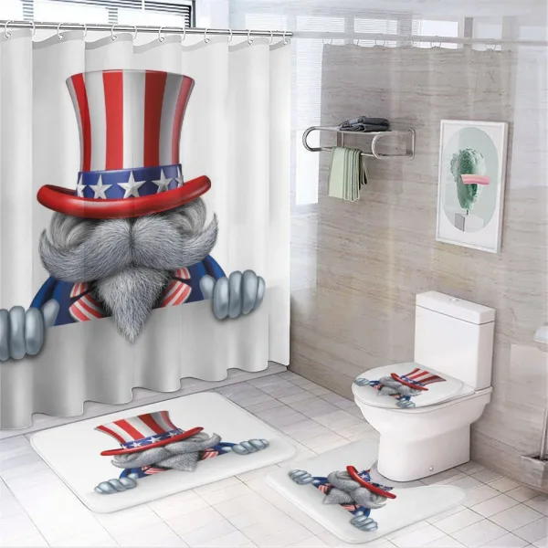 Uncle Sam Hat on a shower curtain