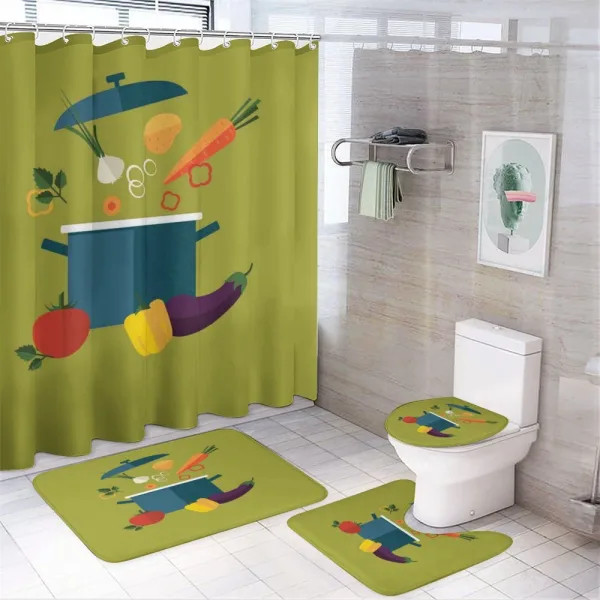 Vegetarian Soup on a shower curtain