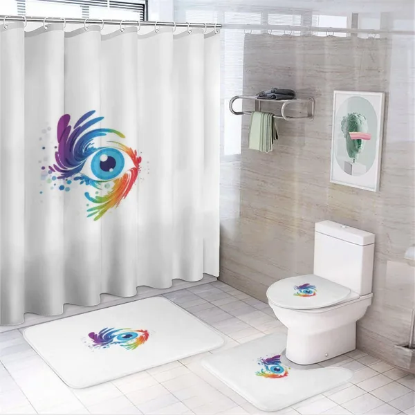 Vivid Colors Creativity on a shower curtain
