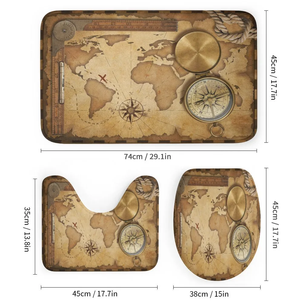 Aged Antique Treasure Map — Detail 1