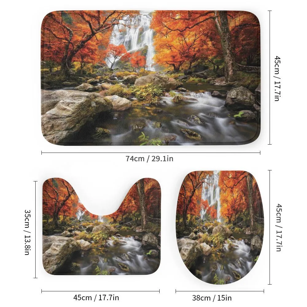 Autumn River Stream on Rocks — Detail 1