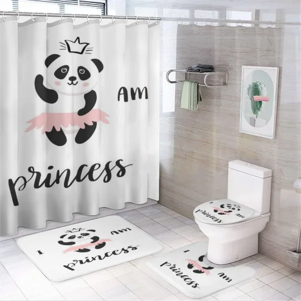 Ballerina Panda on a shower curtain