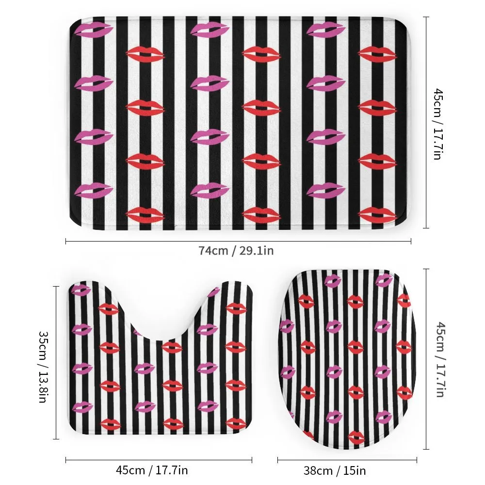 Lipstick Prints on Stripes — Detail 1
