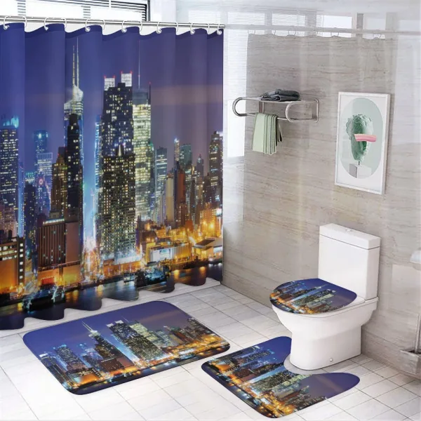 Manhattan View on a shower curtain
