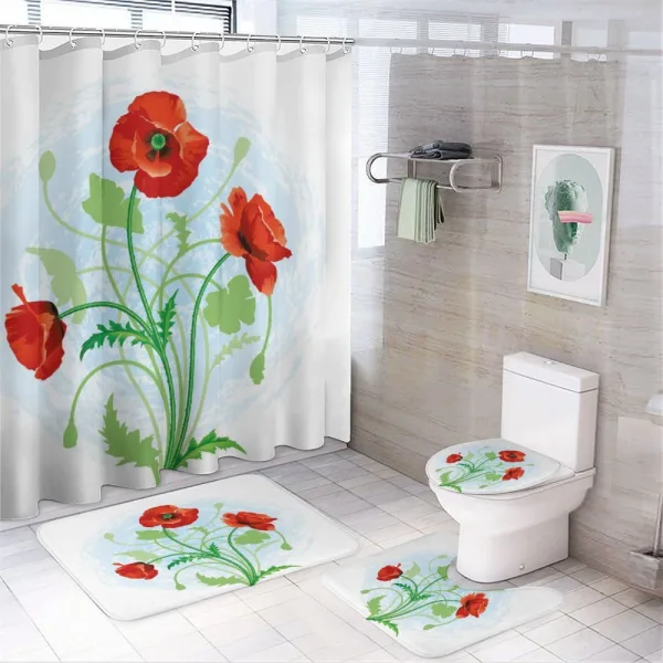 Meadow Flower Bouquet on a shower curtain