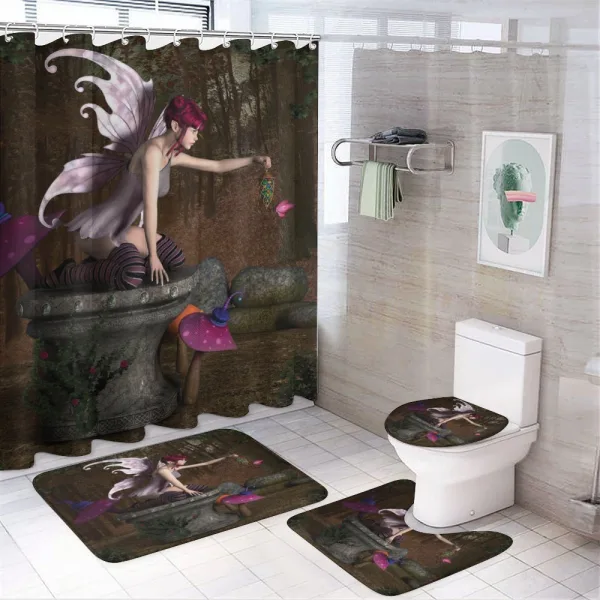 Mythical Creature Forest on a shower curtain